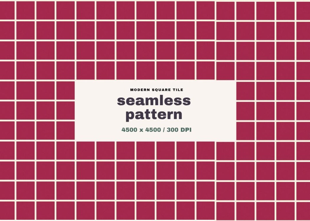 Red Square Grid Pattern Digital Paper for Scrapbooking Modern Tile ...