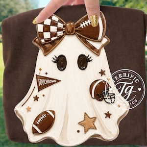 Niedliche Retro-Patchwork-Geister (PNG), kariertes Geisterdesign, trendiges Herbstmotiv (PNG), Halloween-Design, Sublimationsdesign