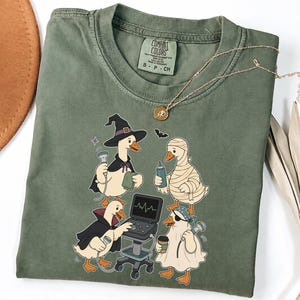 Halloween-shirt voor echoscopisten, grappig shirt met spookmotief voor echoscopisten, griezelig cadeau voor echoscopisten, Comfort Colors-shirt