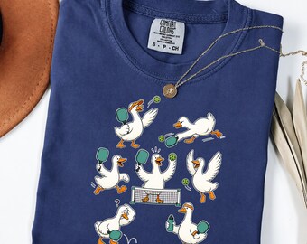 Funny Goose Pickleball Shirt, Cute Cartoon Geese Tee, Pickleball Lover Gift, Dinking Shirt, Sports Meme Apparel, Pickleball Player Outfit