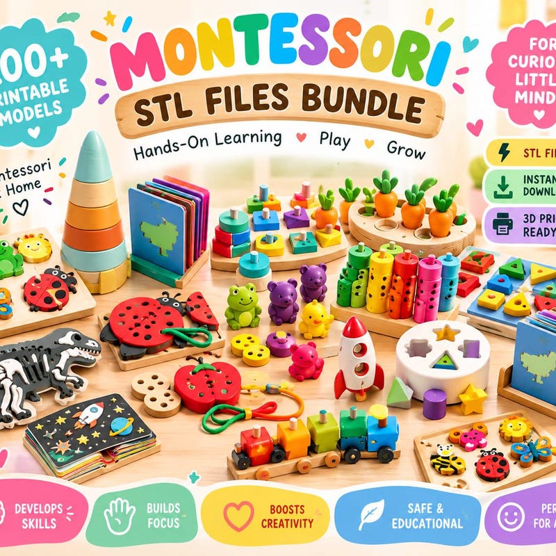 Math Learning Gifts 3d Printed File Math Set - Etsy