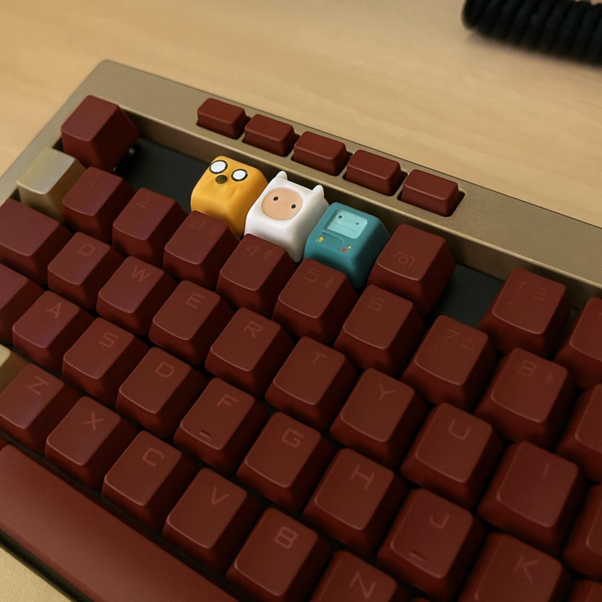 Cartoon Trio Artisan Keycap Set | Animated Hero Mechanical Keys ...