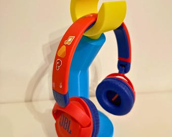 Baustein Kopfhörerständer | Brillenhalter im Backstein-Stil | Bunte Schreibtisch Dekoration | Gamer Geschenk für Kinder und Erwachsene