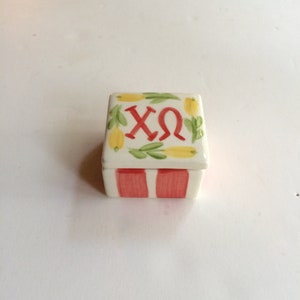 Chi Omega Square Pin Box