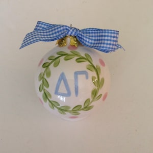 Delta Gamma Small Christmas Ball Ornament