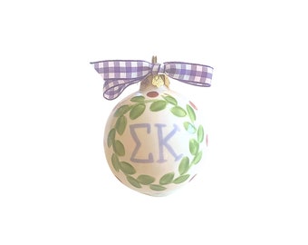 Sigma Kappa Small Christmas Ball Ornament