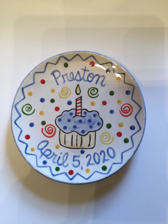 Custom Personalized Birthday Plate Etsy
