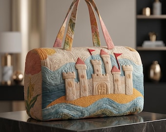 Castle Beach Weekender Bag | Fairytale Travel Duffel Bag