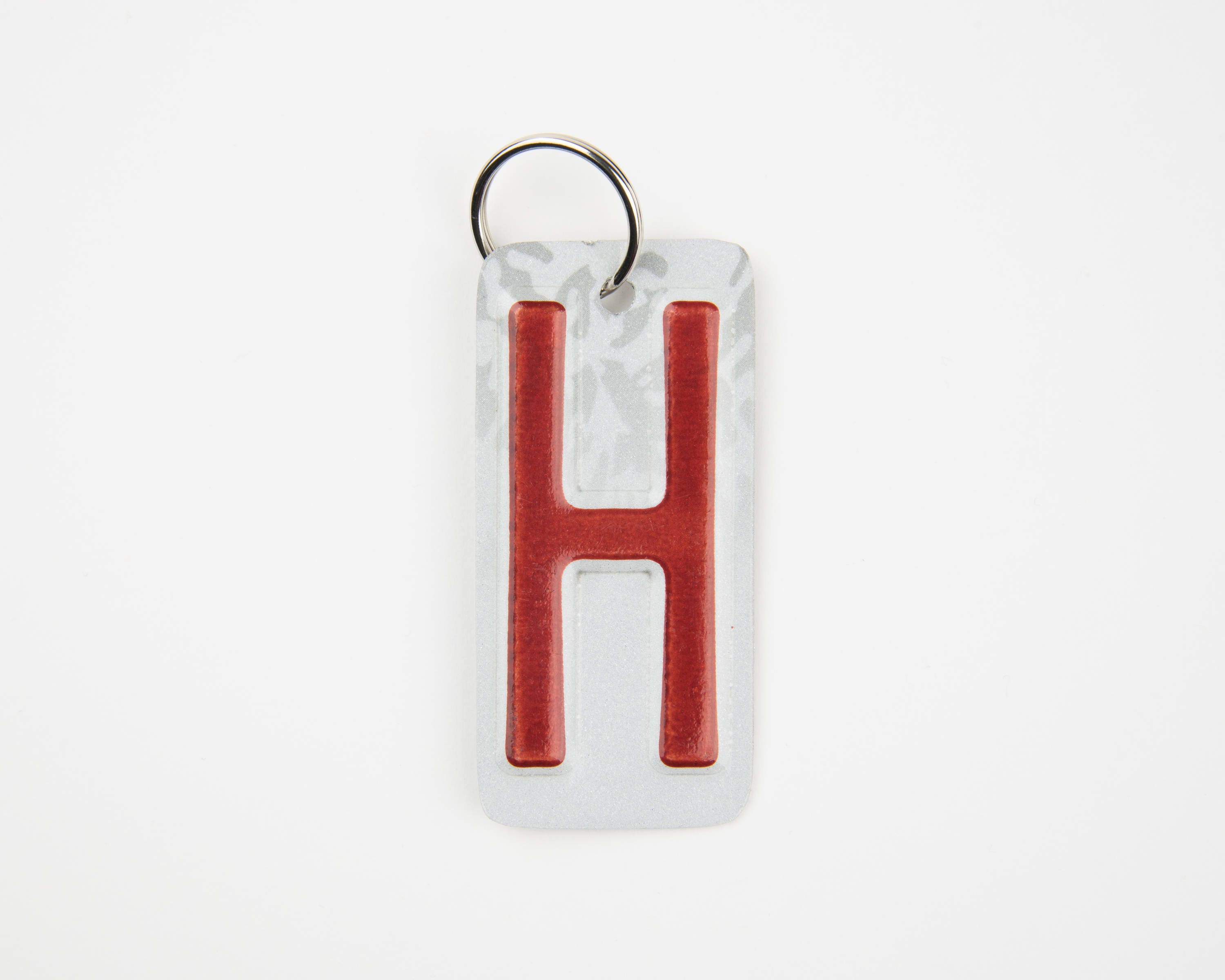 Letter H Key Chain Initial H key chain License Plate Key Etsy