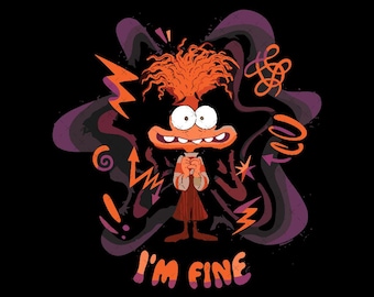 Personaggio Ansia Inside Out Download Digitale, PNG SVG Stampabile, Stampa su Maglietta Stile Cartone Animato Retro