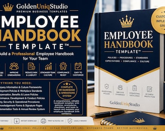 Employee Handbook Template, HR Manual, Onboarding, New Hire Guide (Digital Download)