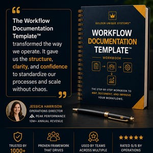 Workflow Documentation Template | Process Documentation Template | Workflow Mapping System | Business Process Template image 6