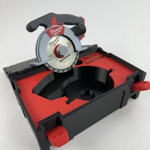 Milwaukee Pizza Cutter | Novelty Kitchen Slicer | Builder Themed Gadget | Funny Gift for Dad Husband Tradesman