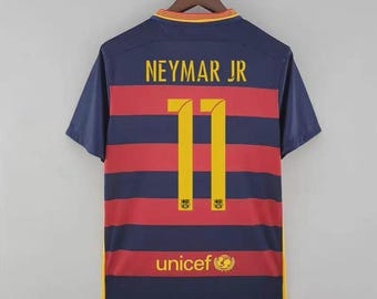 Neymar #11 Red & Blue Home Shirt - Vintage Barca Inspired Jersey
