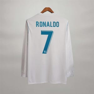 White Madrid Ronaldo #7 Home Shirt - Vintage Madrid Athletic wear image 1