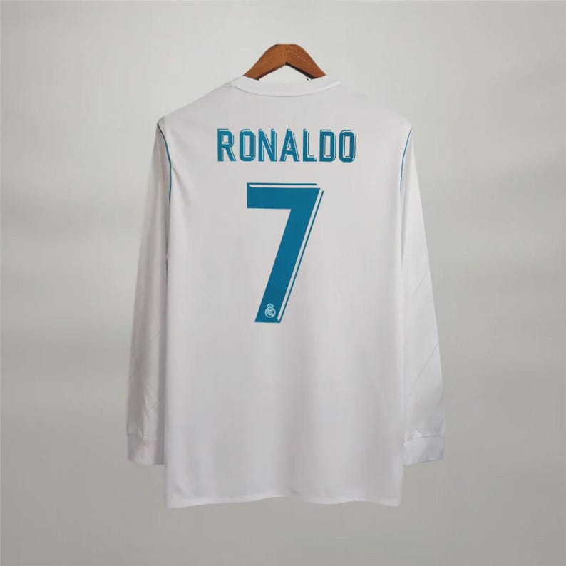 White Madrid Ronaldo #7 Home Shirt - Vintage Madrid Athletic wear image 1