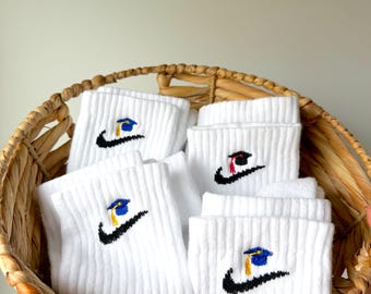 Senior Graduation Gift - Embroidered Nike Dri-Fit Socks - Any Color