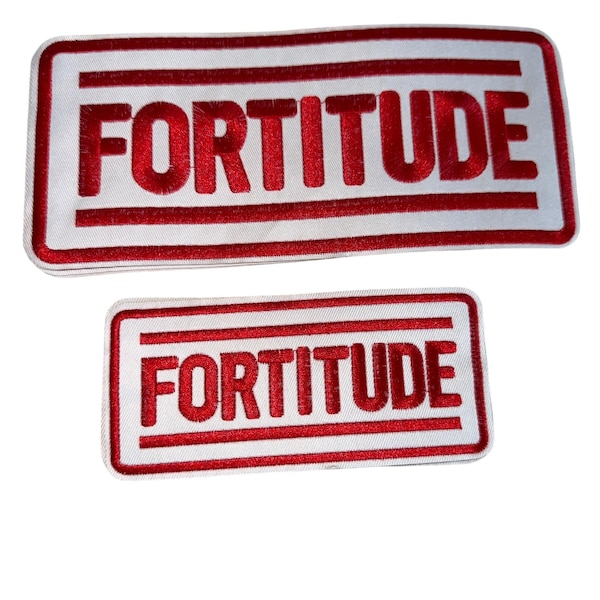 Fortitude embroidered patch red and white