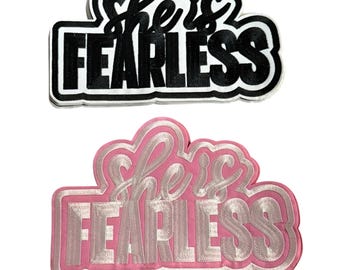 She’s Fearless Patch – Inspirational Iron-On Appliqué