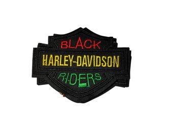 Black Harley Riders Embroidered Patch
