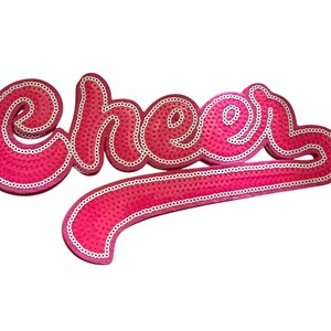 Cheer Cheerleader Sequin Iron on Patch