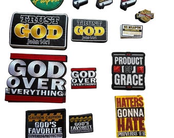 Faith Embroidered Patches Christian Chenille Sequin Iron On Patches