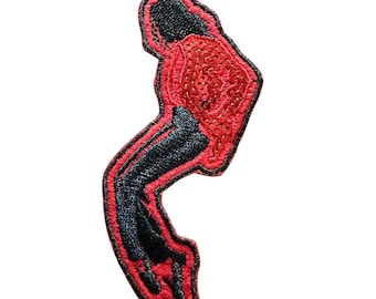 MJ Sequin Silhouette Iron-on Patch