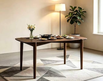 ACTU 58” Solid Wood Dining Table for Modern Homes