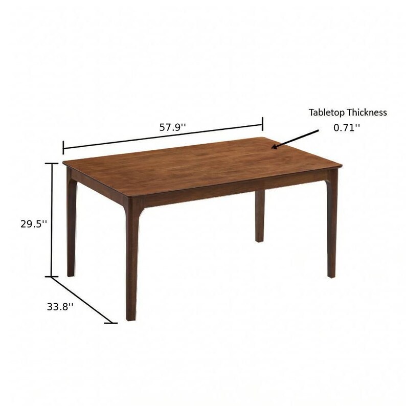 ACTU Rectangular Dining Table Solid Wood Kitchen Table bild 5