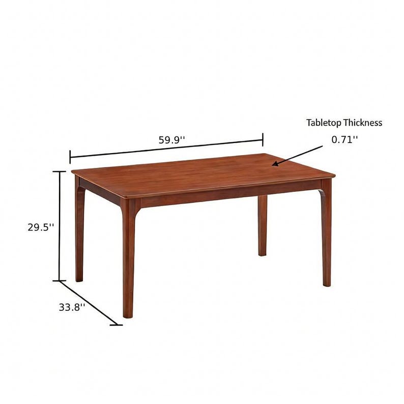 ACTU Rectangular Dining Table Solid Wood Kitchen Table bild 17