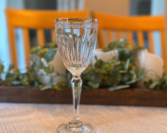 Vintage Marquis by Waterford Wine Glasses – Set of 6 – Gold Rim Crystal Stemware