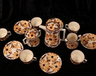 Oaxacan coffee set Mexican folk art