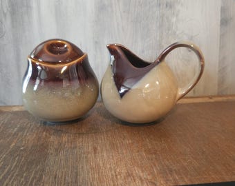 Mid-Century Modern Style Sango Nova Brown Sugar & Creamer Set