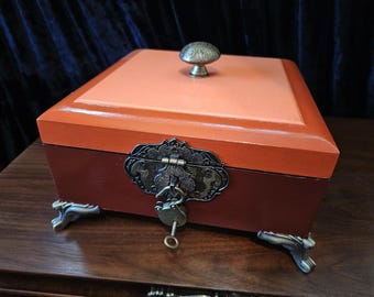 Elegant Jewelry / Trinket / Keepsake Box~ Altered Perdomo Cigar Box