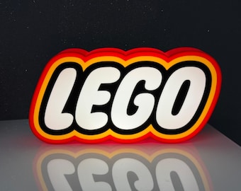 LEGO logo LED lamp, RECHARGEABLE battery with USB socket