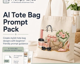 AI Tote Bag Design Prompts Tote Bag Ai Design Tote Bags ChatGPT Ideas for POD Sellers (Digital Download)
