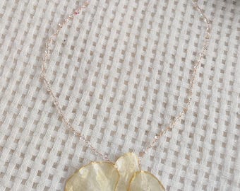 Natural Preserved Orchid Necklace • Real Flower • Unique Handmade Jewelry
