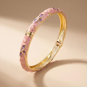 Vintage Floral Enamel Bracelet