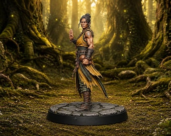 Female Human Monk Miniature – Fantasy RPG Miniature | D&D, Pathfinder, Tabletop Wargaming, Unpainted Resin Model