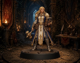 Cleric Miniature – Fantasy Healer Figure for Tabletop RPG Games