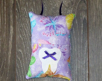 Tooth Fairy Pillow Girl - ready to ship - Different colors/patterns to choose from