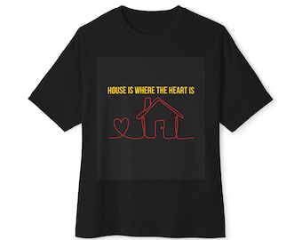 House Is Where The Heart Is T-Shirt | Home Heart Line Art