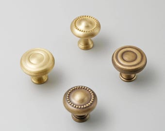 Solid Brass Antique Drawer Knob, Versatile Cabinet Hardware
