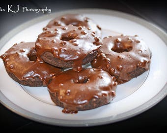 12 Keto Dark Chocolate Donuts with Dark Chocolate Peanut Butter Icing (Keto, Low Carb, Sugar Free, Gluten Free)