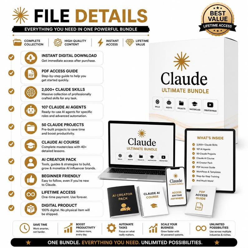 Paquete definitivo de IA Claude: más de 2000 habilidades, 107 agentes, 50 proyectos, clase magistral. imagen 6