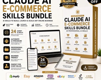 Claude AI E-Commerce Skills Bundle, AI Workflows for Online Business
