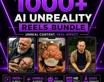 1000+ Reels Video Bundle, HD Social Media Clips, Instagram Reels & TikTok Videos, Ready to Upload Content Creator Video Pack