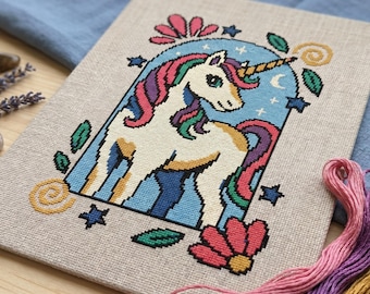 Unicorn Cross Stitch Pattern (PDF Digital Download)