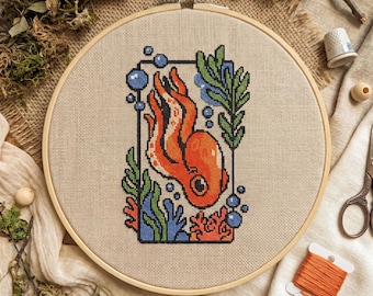 Octopus Cross Stitch Pattern: Beginner Friendly PDF (Pattern Keeper Compatible)