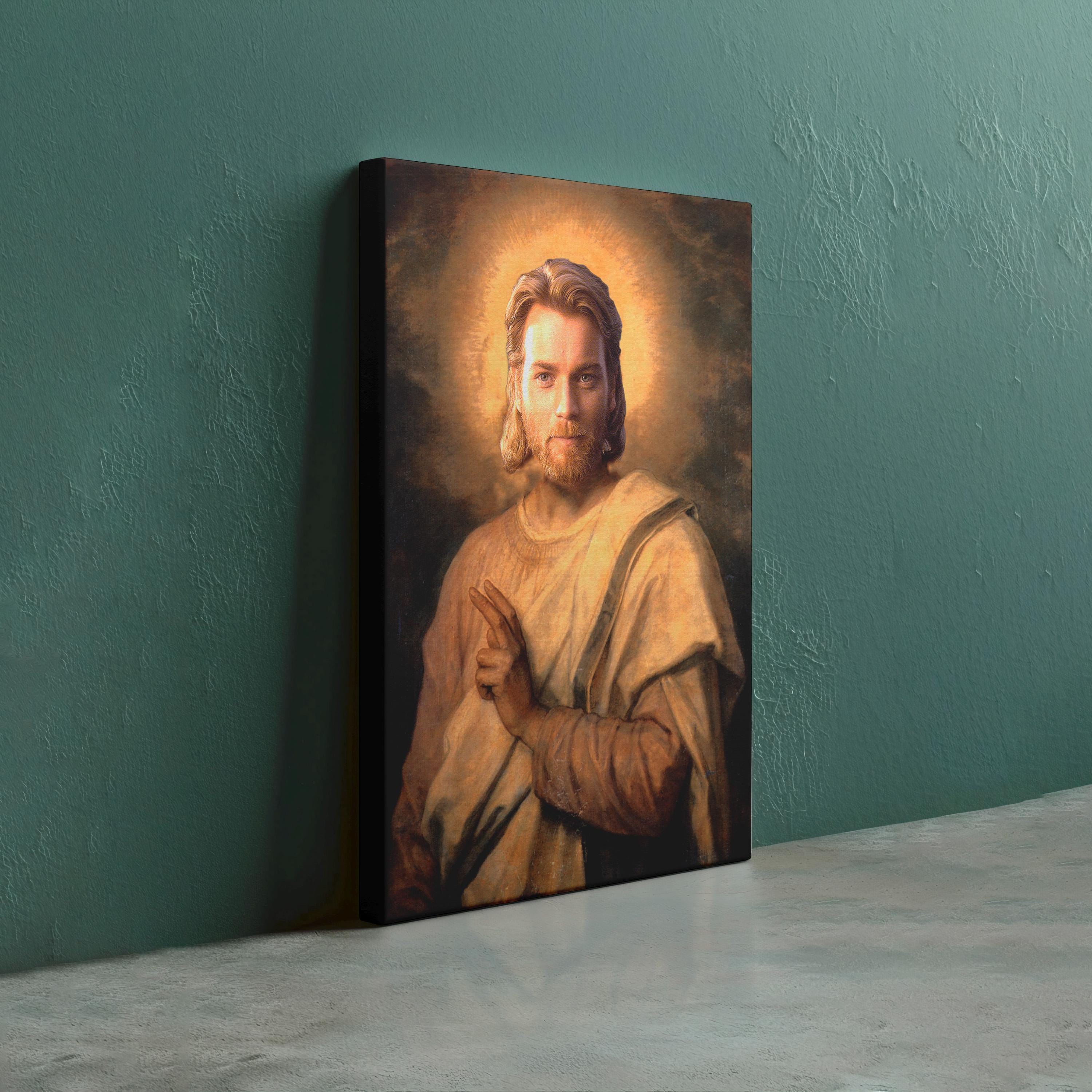 Framed Jesus Christ Canvas Print, Christian Wall Art Decor, Religious ...